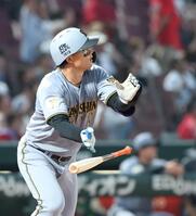 ５回、２ランを放つ森下（撮影・北村雅宏）