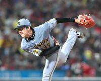 　８回２失点の好投で７勝目を挙げた才木（撮影・北村雅宏）