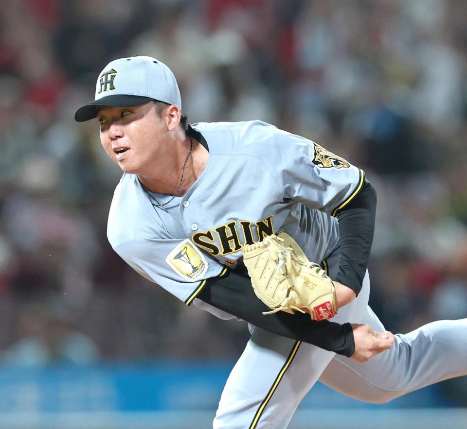 先発し力投する村上（撮影・北村雅宏）