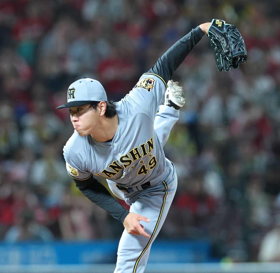 　７回から登板し、力投する工藤（撮影・北村雅宏）