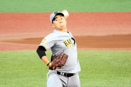 初回、力投する阪神先発の桐敷