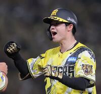 ９回、右前打を放ち声を上げる中野（撮影・西田忠信）
