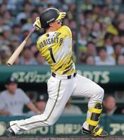 ３回、中前打を放つ森下（撮影・西田忠信）