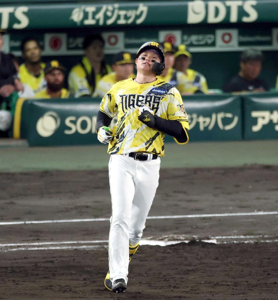 　５回、左飛に倒れた森下（撮影・山口登）