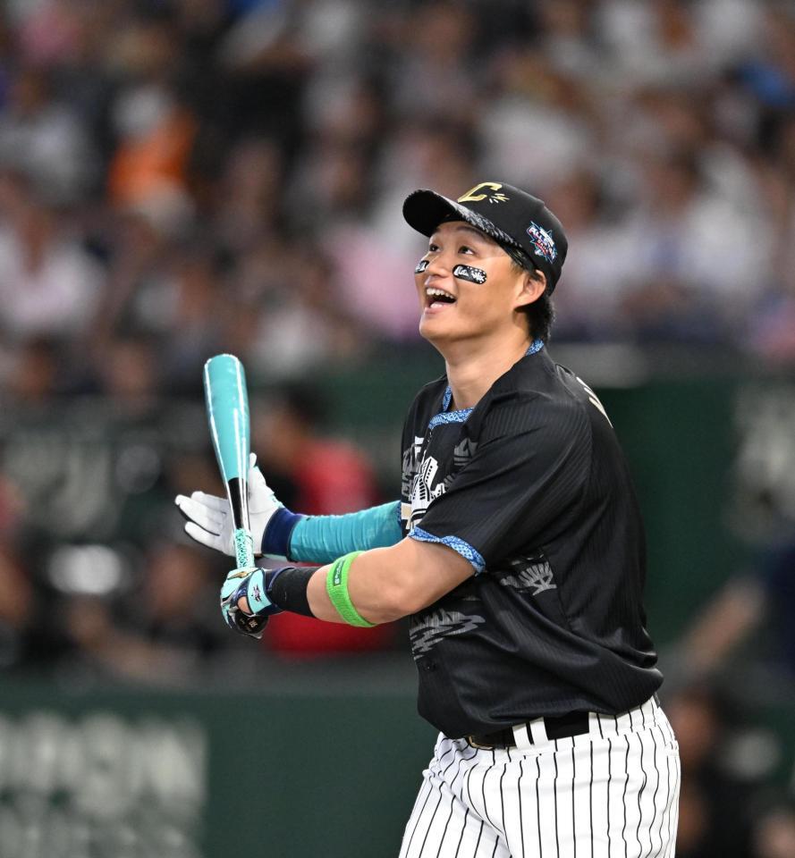 ホームラン競争に登場した森下（撮影・堀内翔）