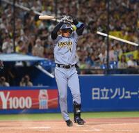 ７回、四球を選ぶ代打の森下（撮影・堀内翔）