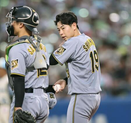 １回、先制を許した下村（撮影・田中太一）