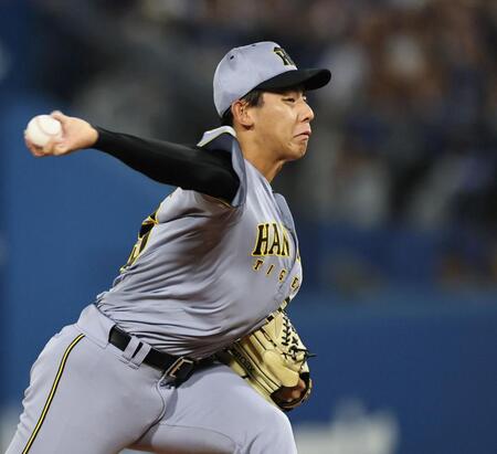 ８回を無失点に抑える神宮（撮影・田中太一）