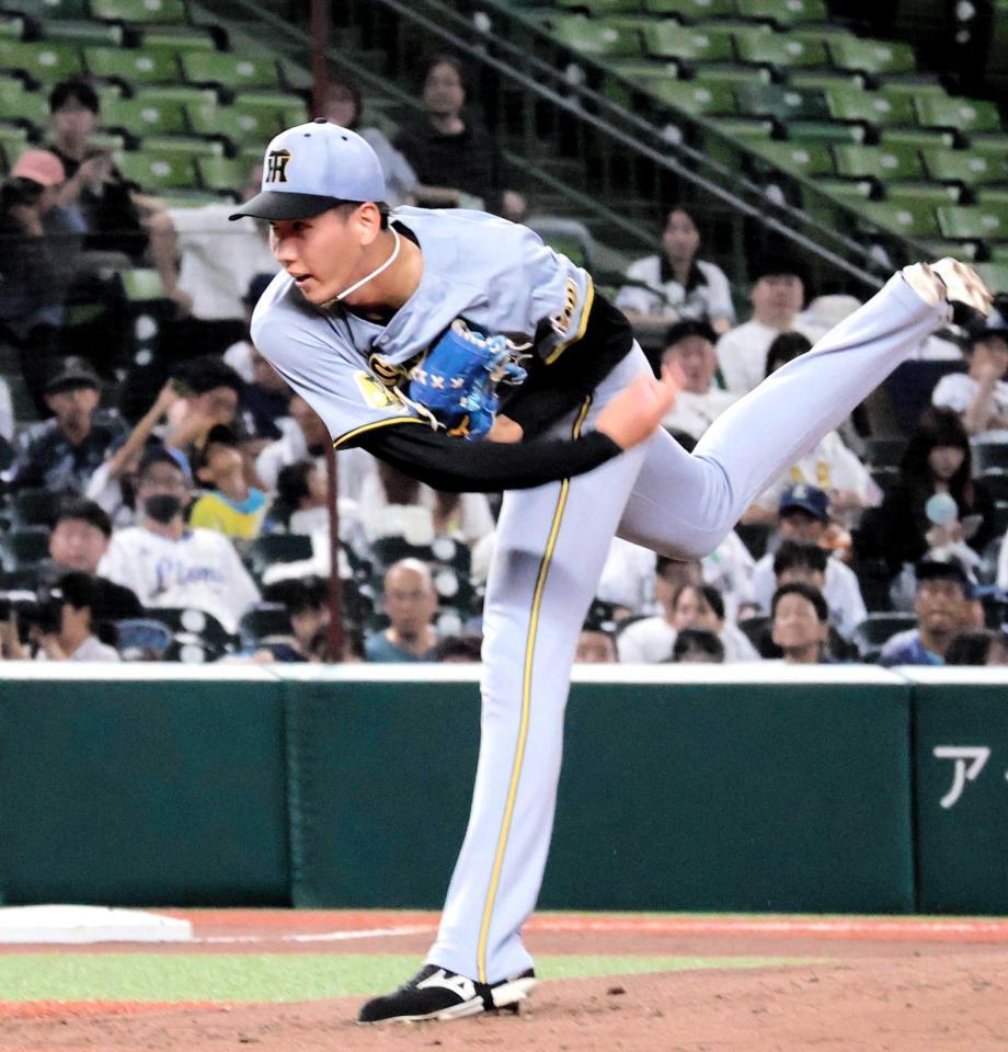 　力投する今朝丸（撮影・間宮涼）