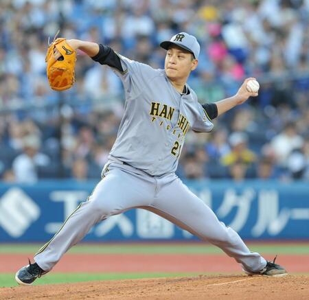 ＤｅＮＡ打線を相手に力投する大竹（撮影・西岡正）