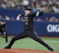 　８回、力投する湯浅（撮影・山口登）