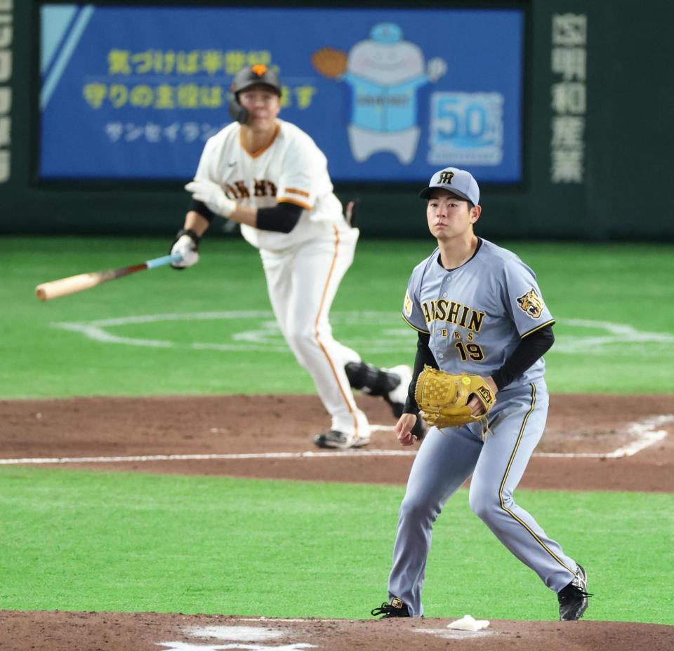 ３回、中山に先制２ランを浴びる下村（撮影・金田祐二）