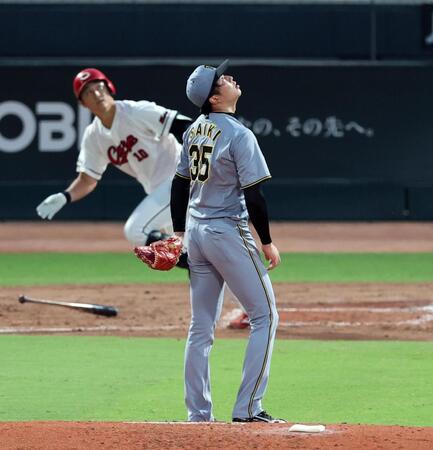 ４回、才木は佐々木にソロを許す（撮影・山口登）
