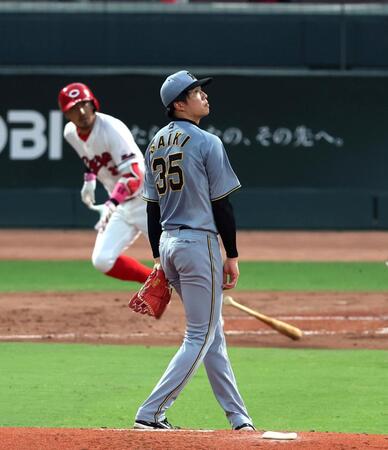 ３回、才木は菊池にソロを許す（撮影・山口登）