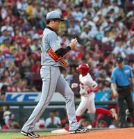 ３回、菊池にソロを浴びた才木（撮影・北村雅宏）