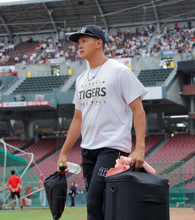 １軍に合流した能登（撮影・西田忠信）