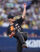 先発し力投する伊藤将（撮影・山口登）