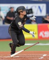２回、先制ソロを放つ坂本（撮影・西田忠信）