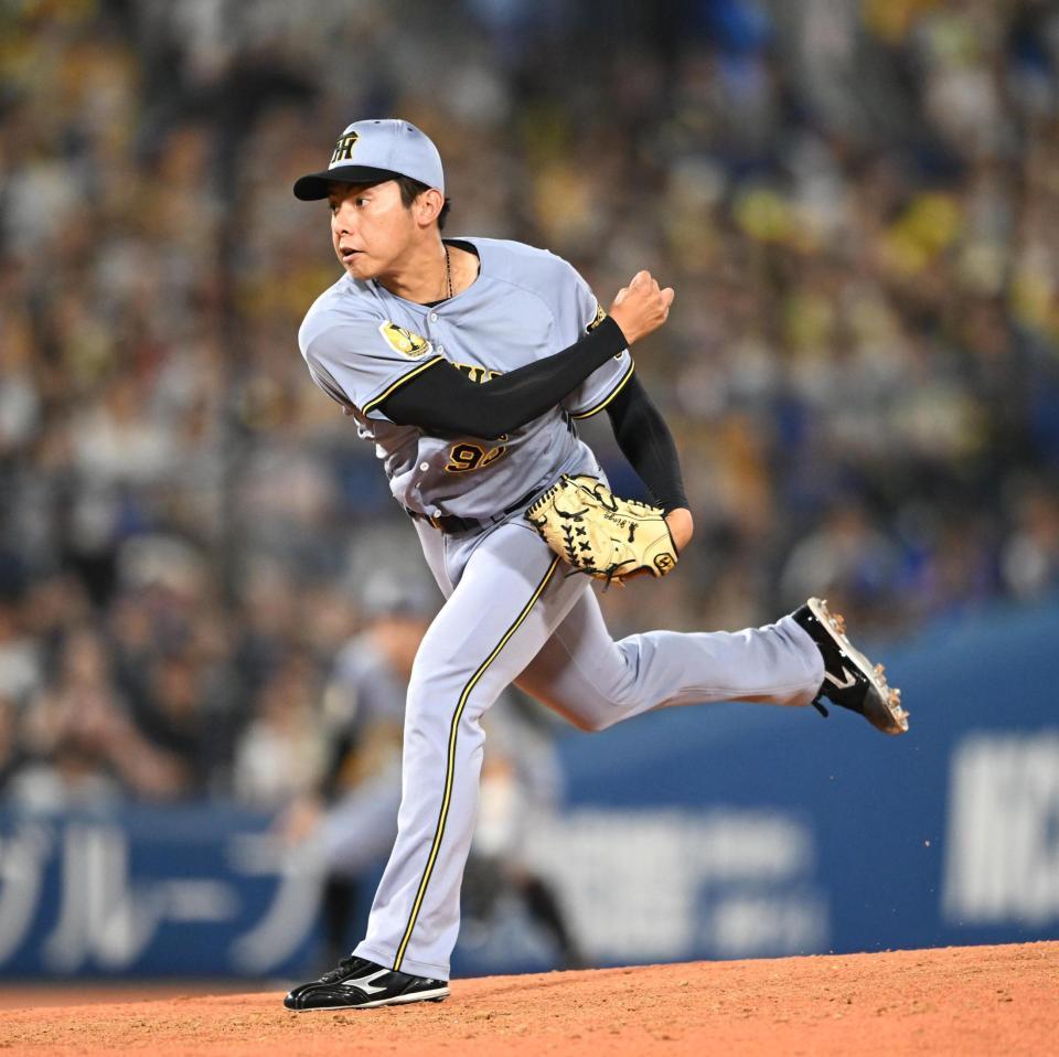 ７回途中から登板した神宮（撮影・堀内翔）