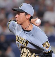 ６回から登板する神宮（撮影・西田忠信）