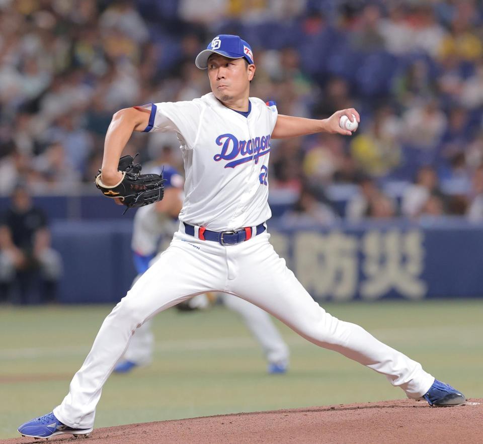 力投する先発の大野（撮影・西田忠信）