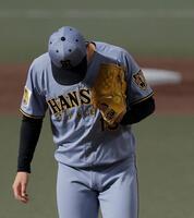 １回、下村同点ソロを浴びた下村（撮影・西田忠信）