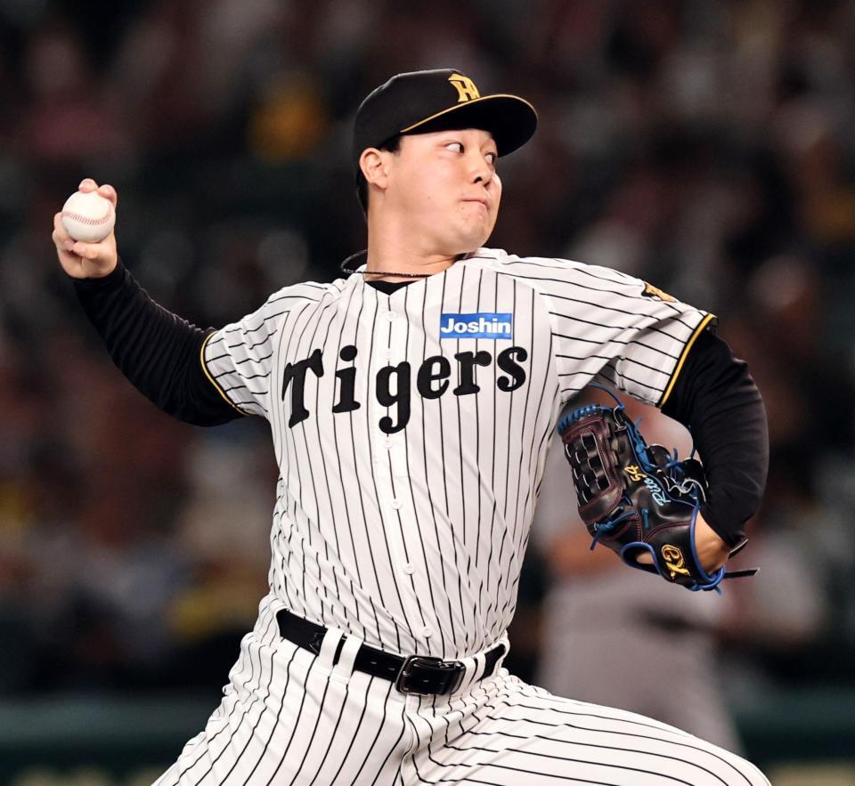 ７回、巨人打線を無失点に抑える木下（撮影・田中太一）