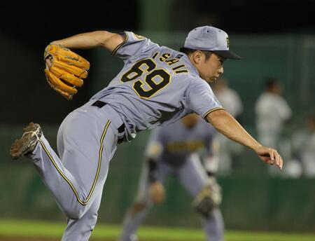 ７回に登板した石井（撮影・坂部計介）