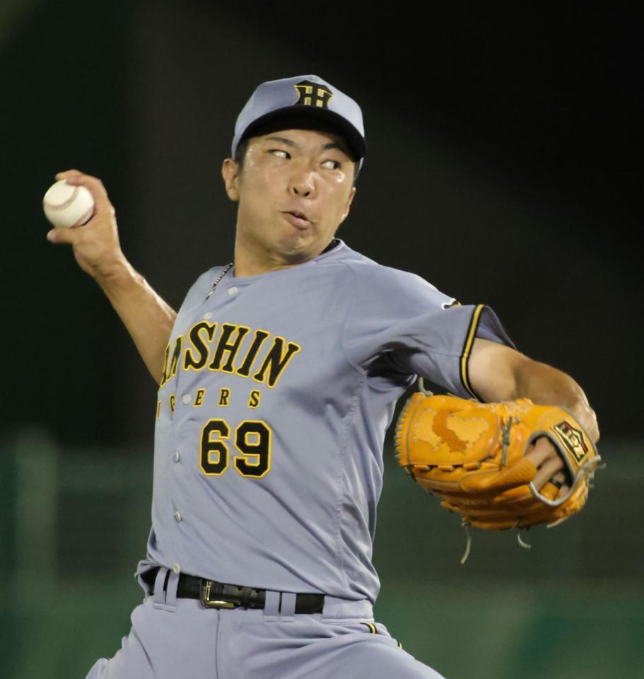 ７回に登板した石井（撮影・坂部計介）