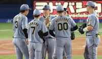 ４回、降板する阪神・西勇輝＝神宮（撮影・金田祐二）