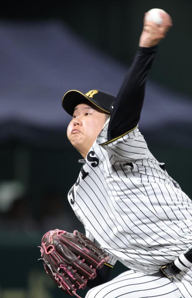 ７回、２番手で登板した門別（撮影・坂部計介）