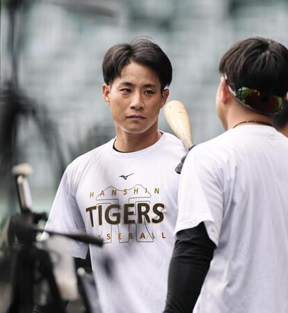 １軍に合流した木浪（撮影・田中太一）