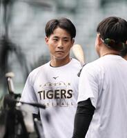 １軍に合流した木浪（撮影・田中太一）