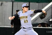 １回、力投する阪神先発の石黒