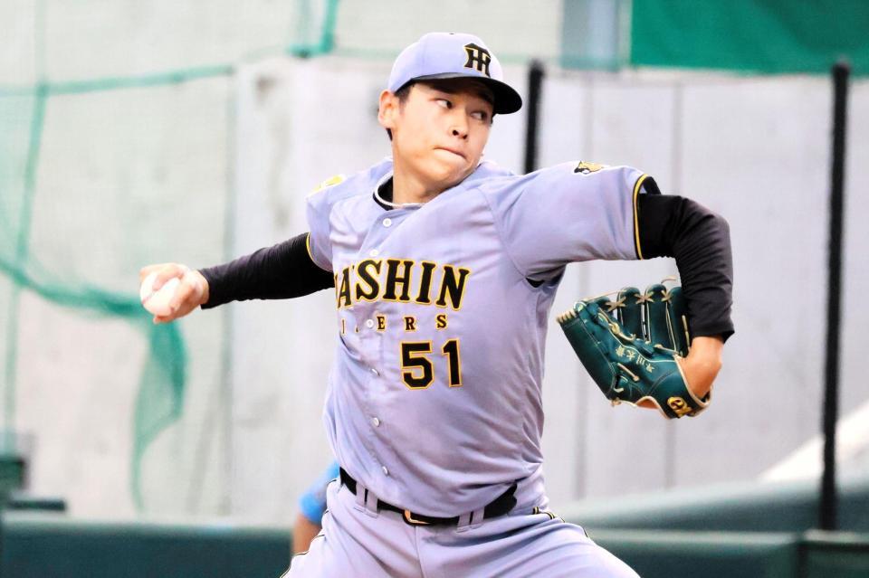 １回、力投する先発の早川