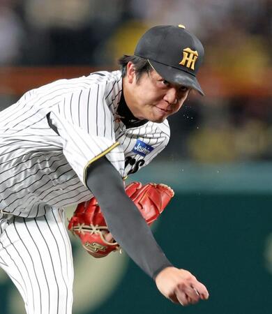 ＤｅＮＡ打線を相手に力投する才木（撮影・立川洋一郎）