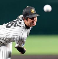 ＤｅＮＡ打線を相手に力投する才木（撮影・立川洋一郎）