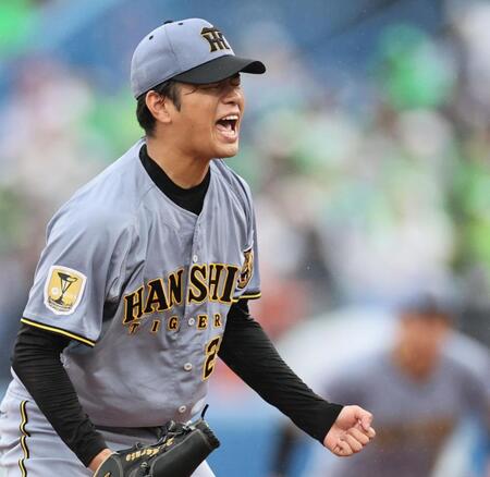 ４回、ピンチを切り抜けた高橋は声を張り上げる（撮影・田中太一）