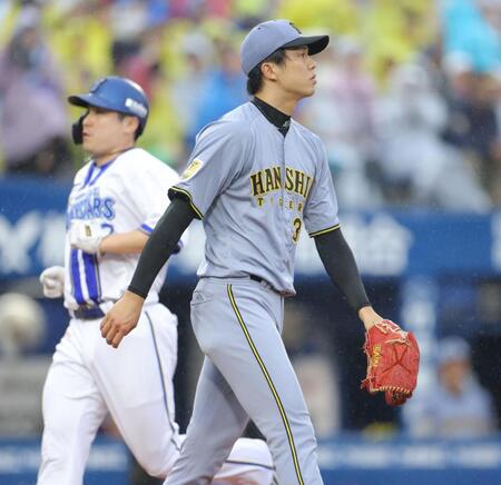 ４回、蝦名に適時打をうたれた才木（撮影・吉澤敬太）