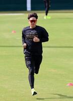 　アップする西勇（撮影・山口登）