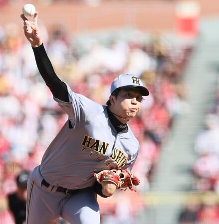 先発し、投げ込む才木（撮影・田中太一）
