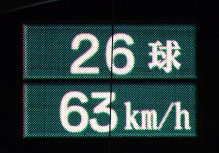 ３回、大竹は石原に６３㎞のスローボールを投じる（撮影・山口登）