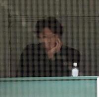 岩貞の引退試合に駆けつけた藤浪晋太郎（撮影・山口登）