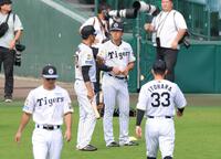 １軍練習に合流した立石（撮影・立川洋一郎）
