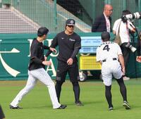 １軍練習に合流した前川（撮影・立川洋一郎）
