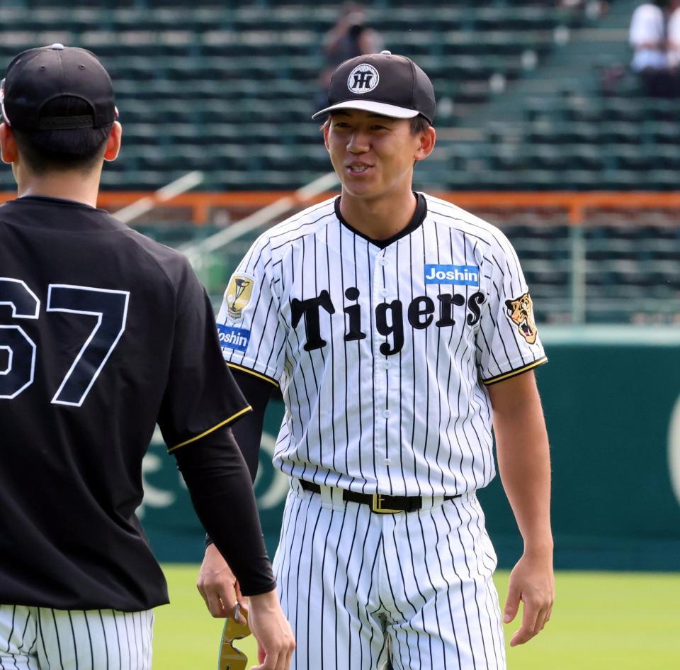 １軍に合流した立石（撮影・山口登）