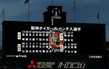 ベンチ外となった佐藤輝（撮影・西田忠信）