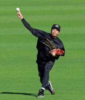 登板へ向けて調整する才木（撮影・立川洋一郎）