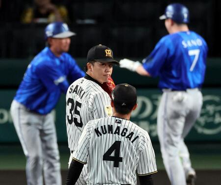 ３回、才木は佐野に先制３ランを許す（撮影・山口登）