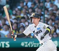 ６回、近本の打球が三ゴロ失策を誘い同点とする（撮影・西田忠信）